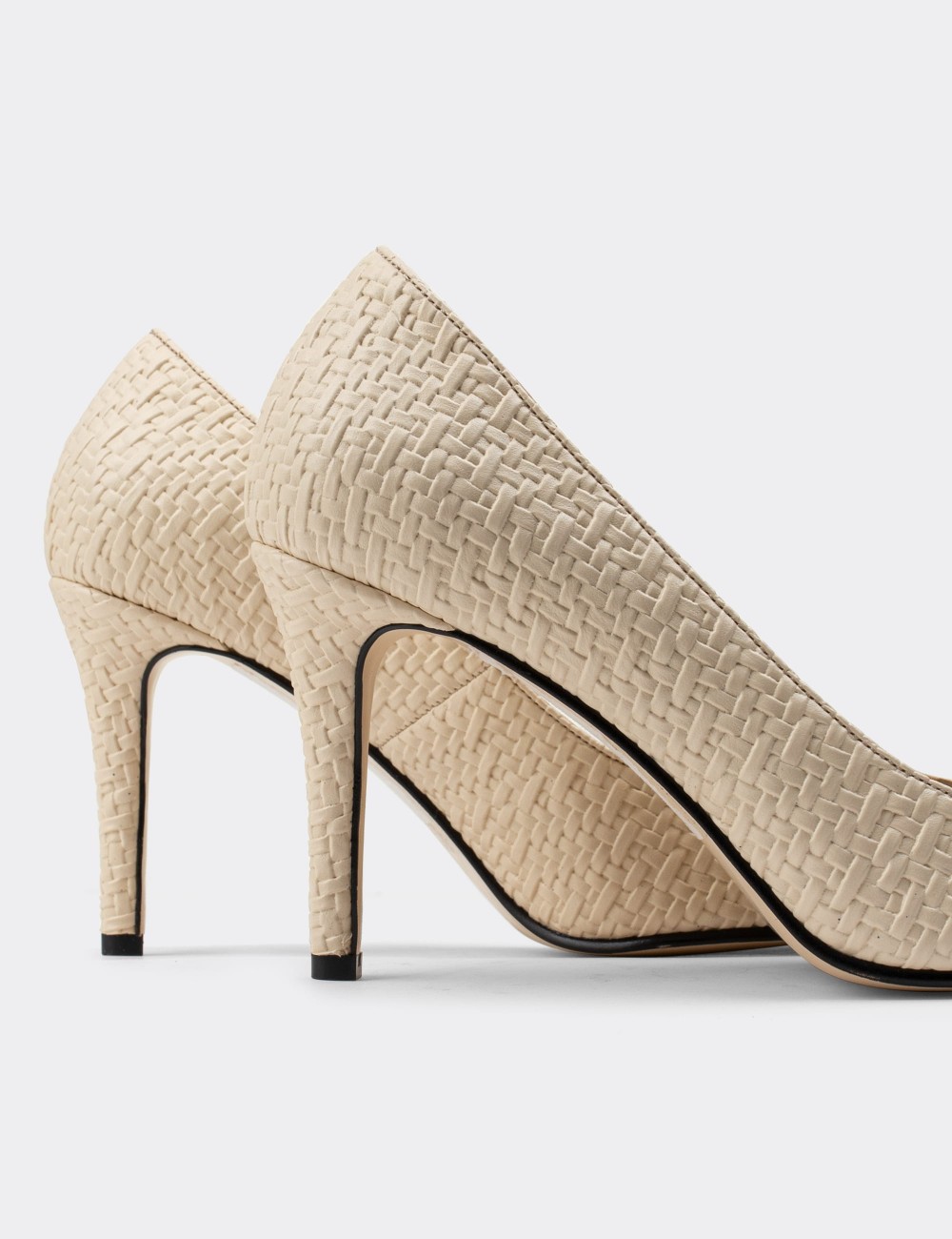 Beige Stiletto Pump - 02029ZBEJM05