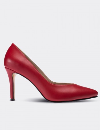 Red High Heeled Stiletto - 02048ZKRMM01