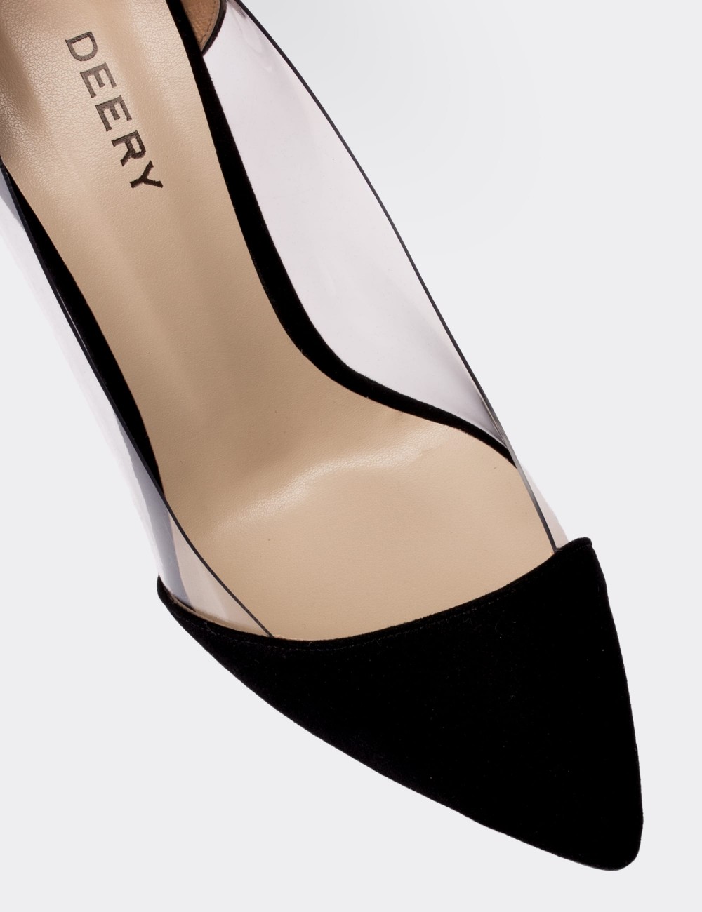 Black Faux Leather Pump - 02052ZSYHM01