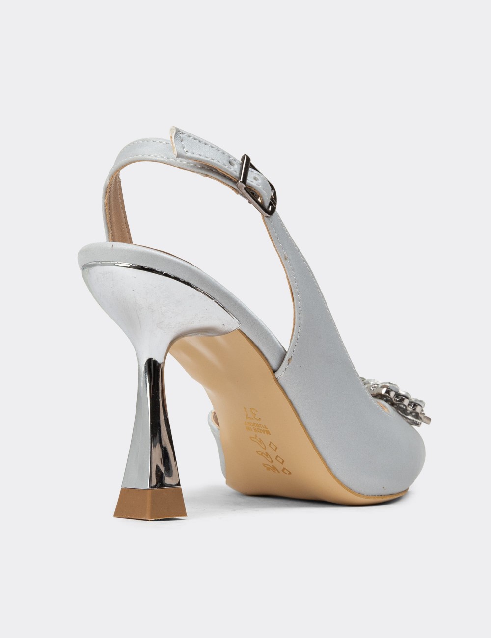 Silver Pumps - K0071ZGMSM01