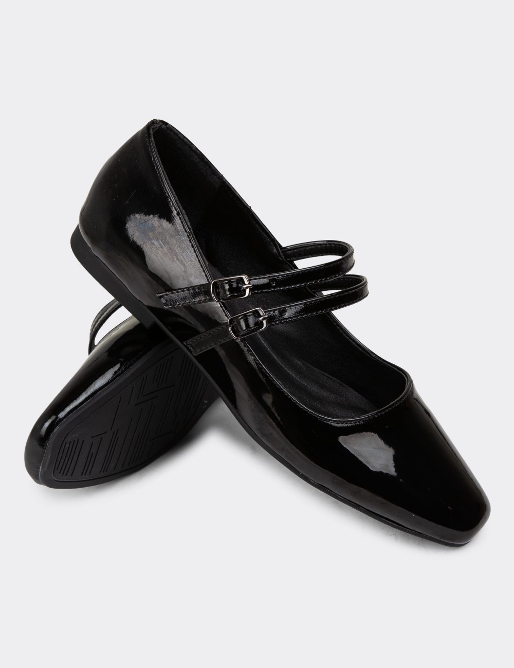 Black Patent Leather Loafers - K0110ZSYHC02