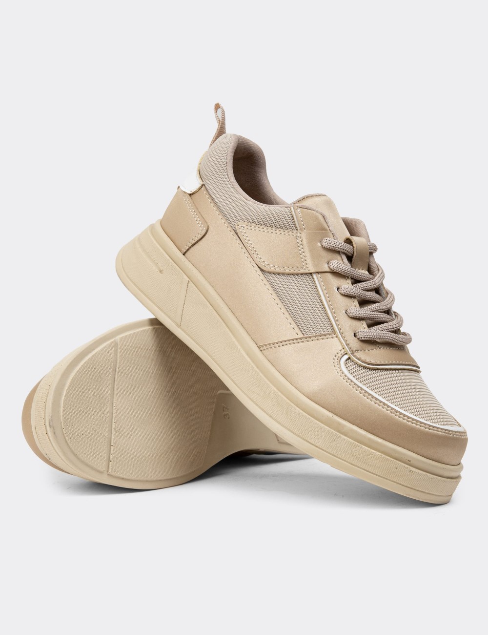 Beige Sneakers - K0339ZBEJC01