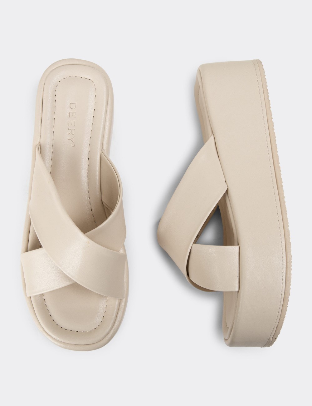 Cream Sandals - K0356ZKREP04