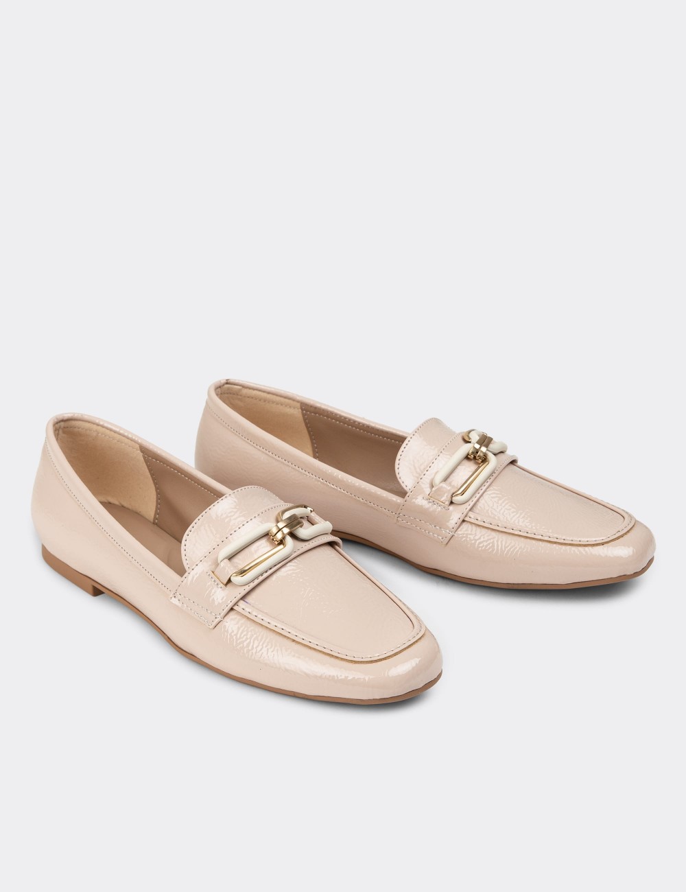 Beige Patent Moccasin - K0501ZBEJC01