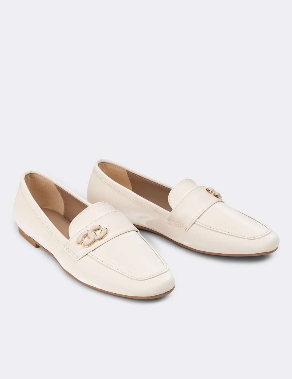 Beige Loafers - K0505ZBEJC01