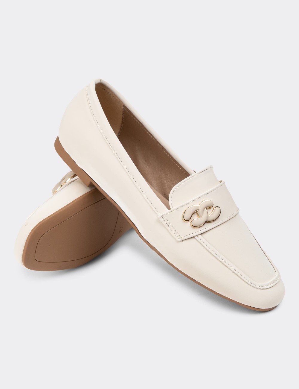 Beige Loafers - K0505ZBEJC01