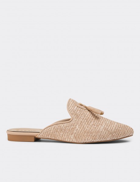 Beige Mules