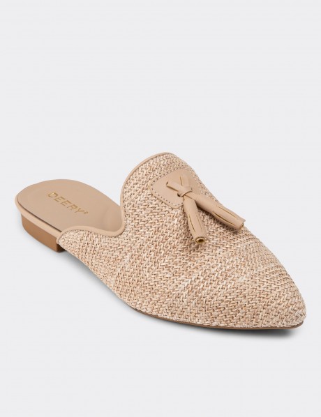 Beige Mules