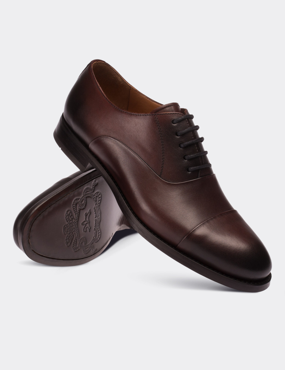 Burgundy  Leather Classic Shoes - 64410MBRDK01