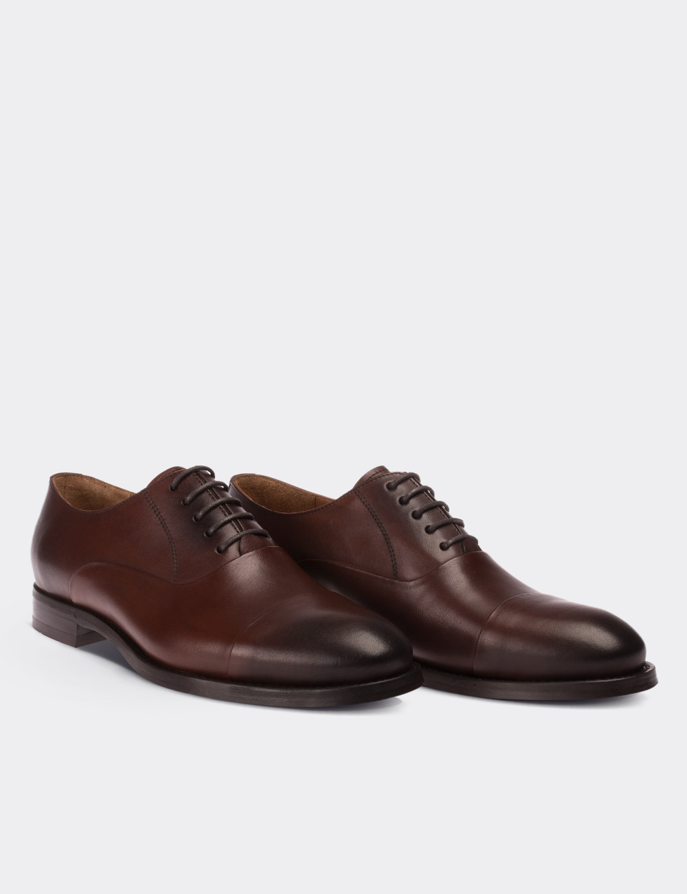 Brown  Leather Classic Shoes - 64410MKHVK01