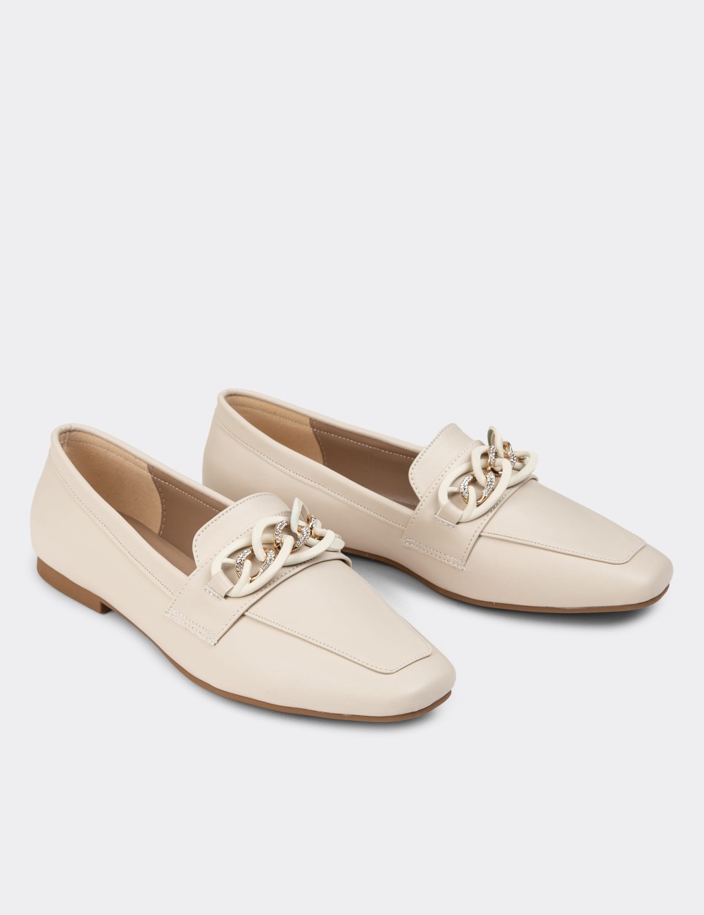 Cream Loafers - K1207ZKREC02