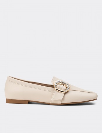 Cream Loafers - K1211ZKREC01