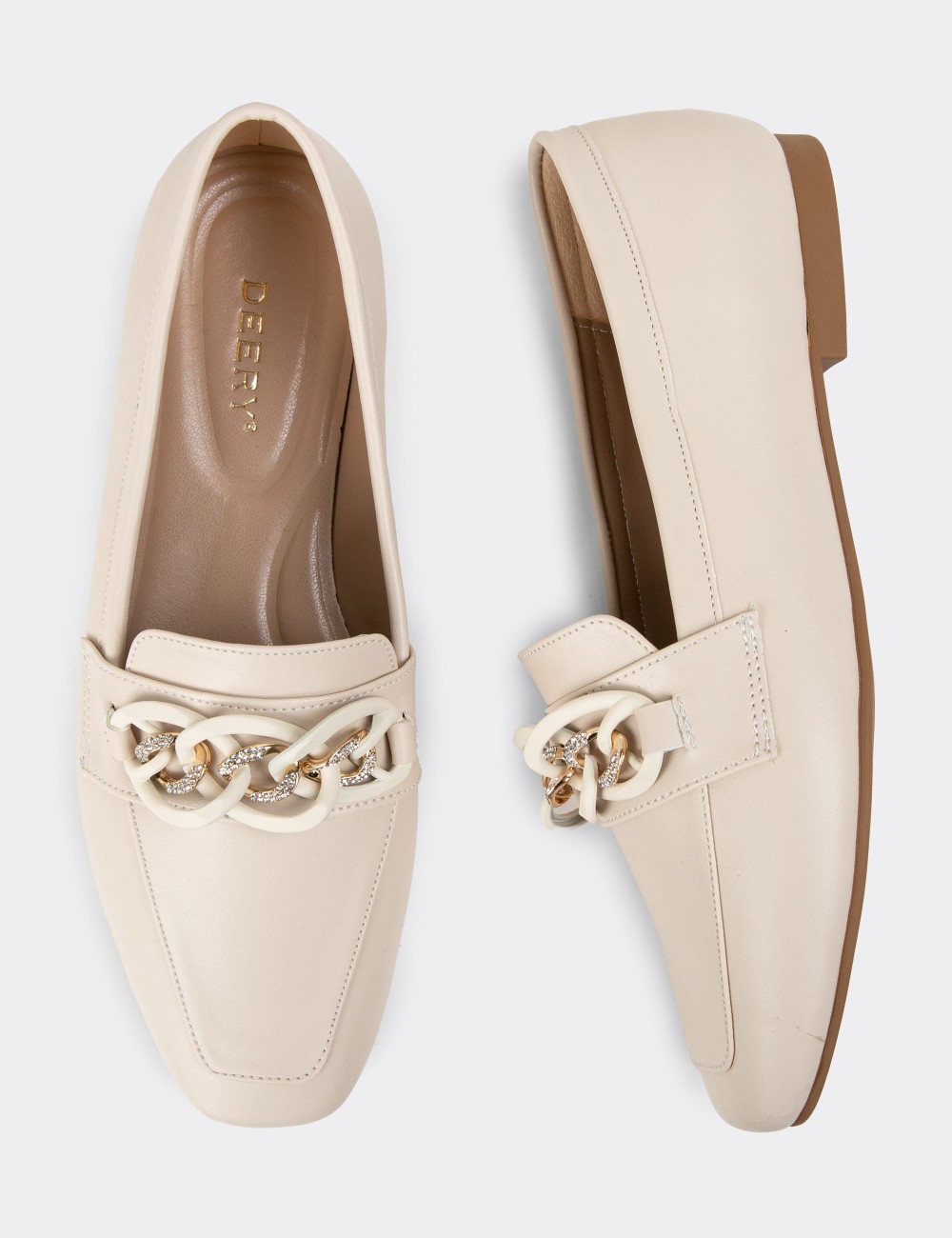 Cream Loafers - K1207ZKREC02