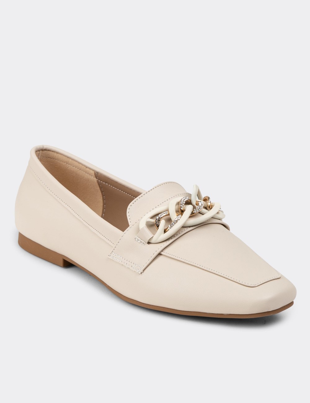 Cream Loafers - K1207ZKREC02