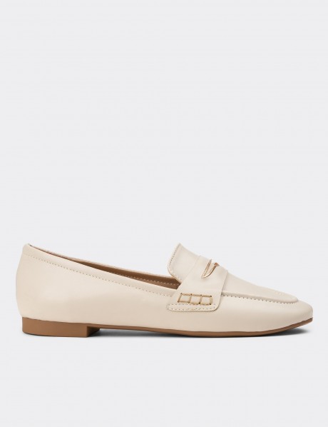 Beige Loafers