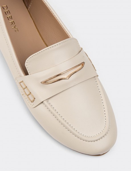 Beige Loafers