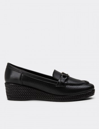 Black Lace-up Shoes - K2358ZSYHC01