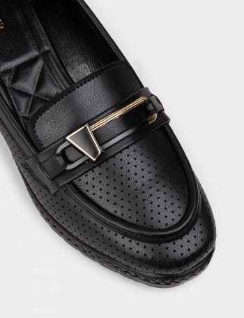 Black Lace-up Shoes - K2358ZSYHC01