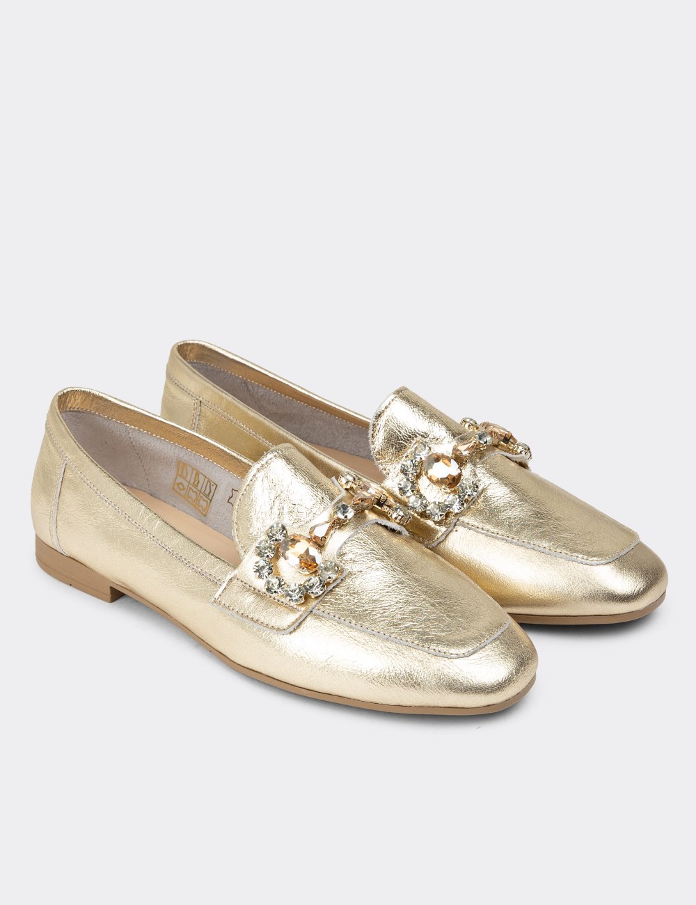 Gold Leather Moccasin - MC300ZALTC01