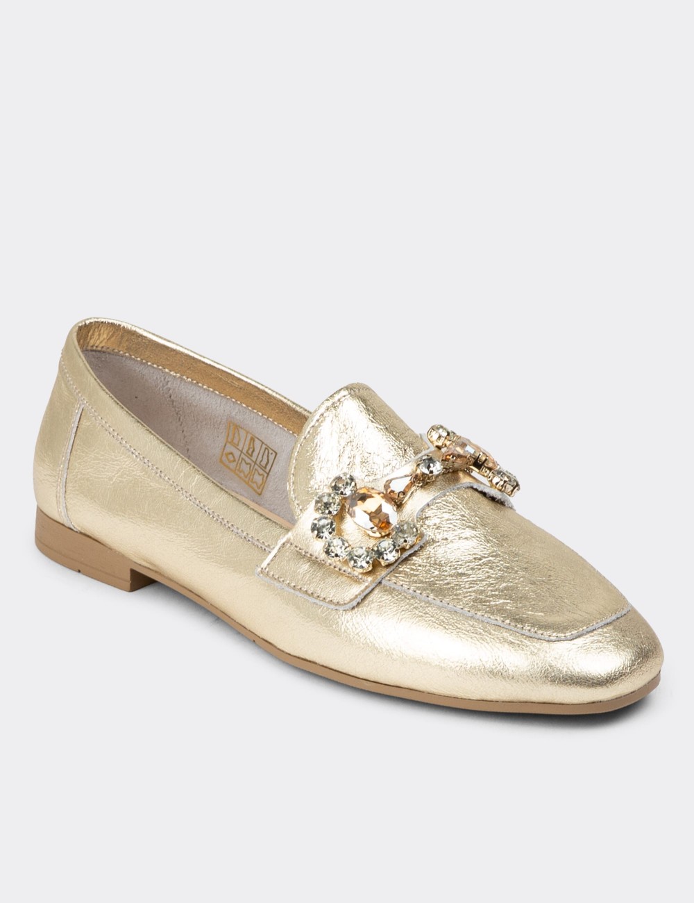 Gold Leather Moccasin - MC300ZALTC01