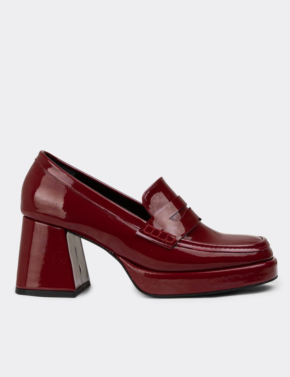 Burgundy Patent Pumps - S0137ZBRDM01