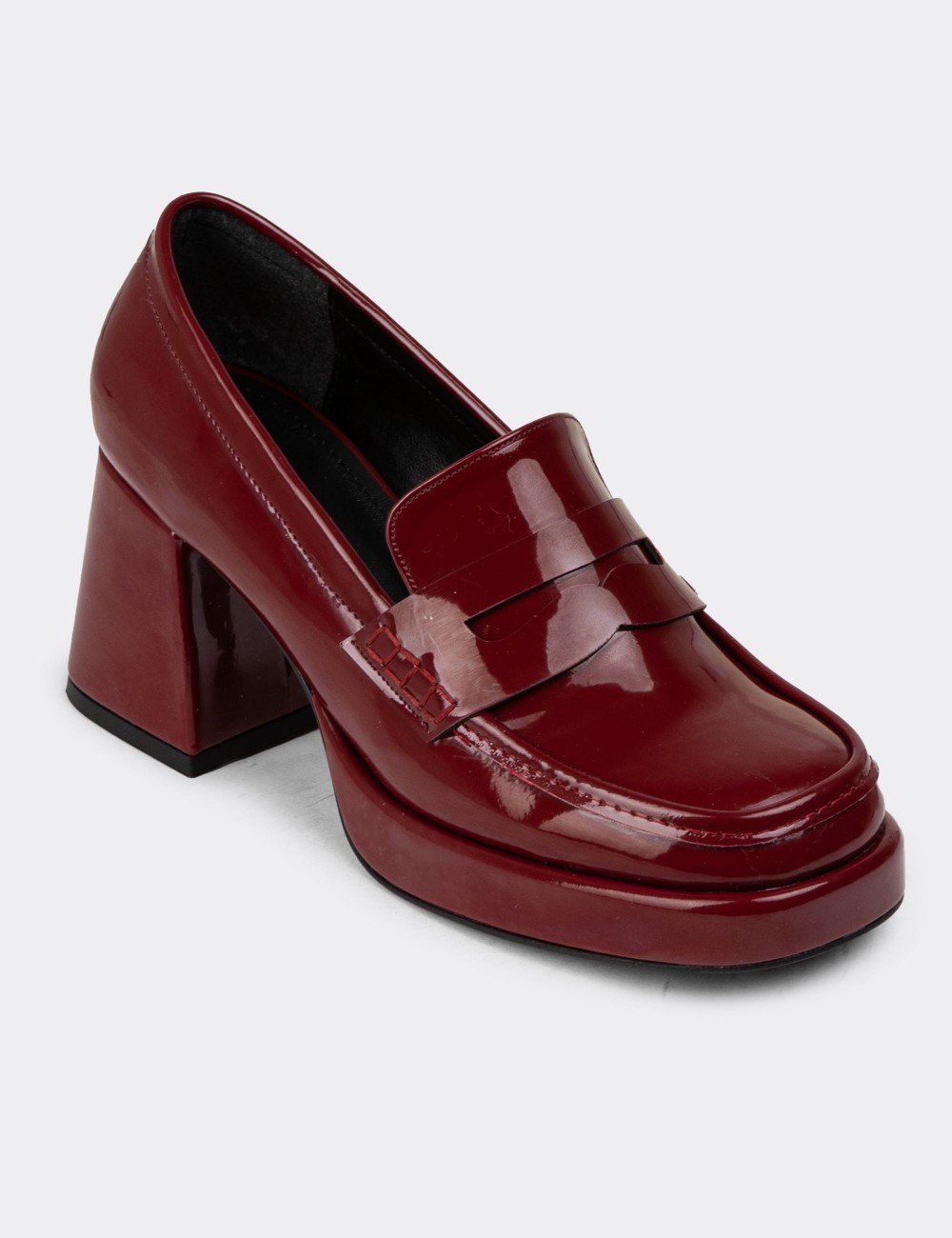 Burgundy Patent Pumps - S0137ZBRDM01