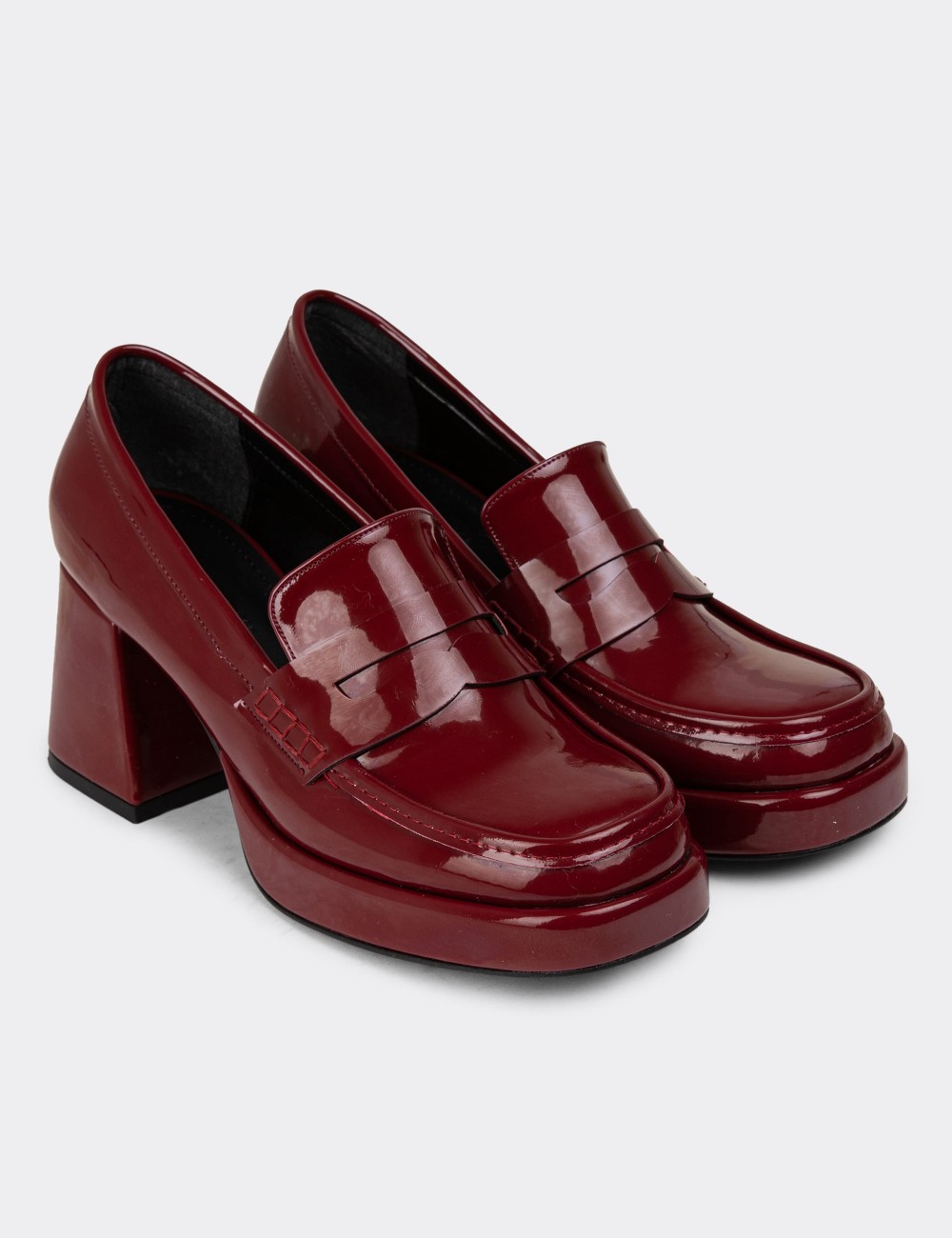 Burgundy Patent Pumps - S0137ZBRDM01