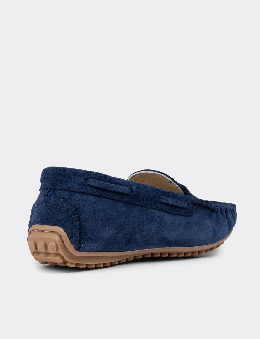 Navy Suede Leather Driving Shoes - SW100ZLCVC01