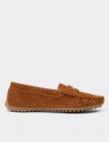 Tan Suede Leather Driving Shoes