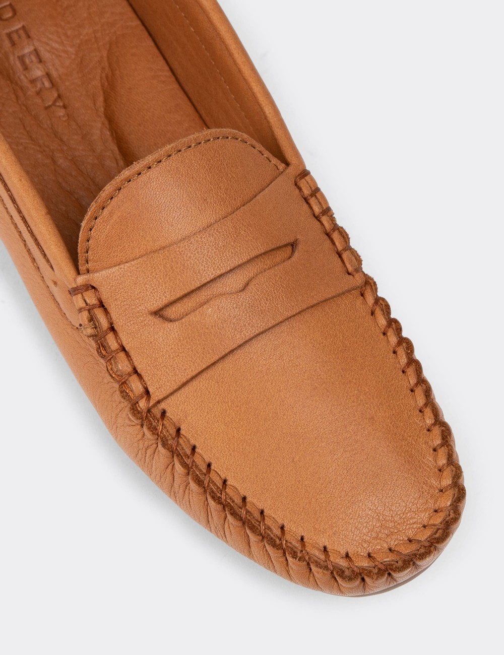 Tan Leather Driving Shoes - SW100ZTBAC01