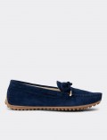 Navy Suede Leather Driving Shoes