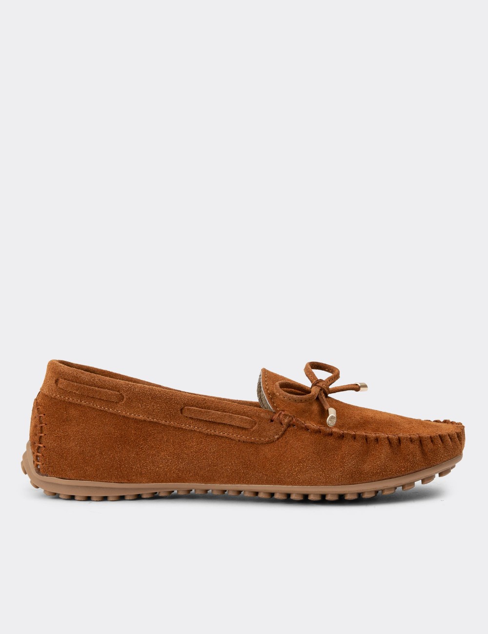 Tan Suede Leather Loafers - SW101ZTBAC03