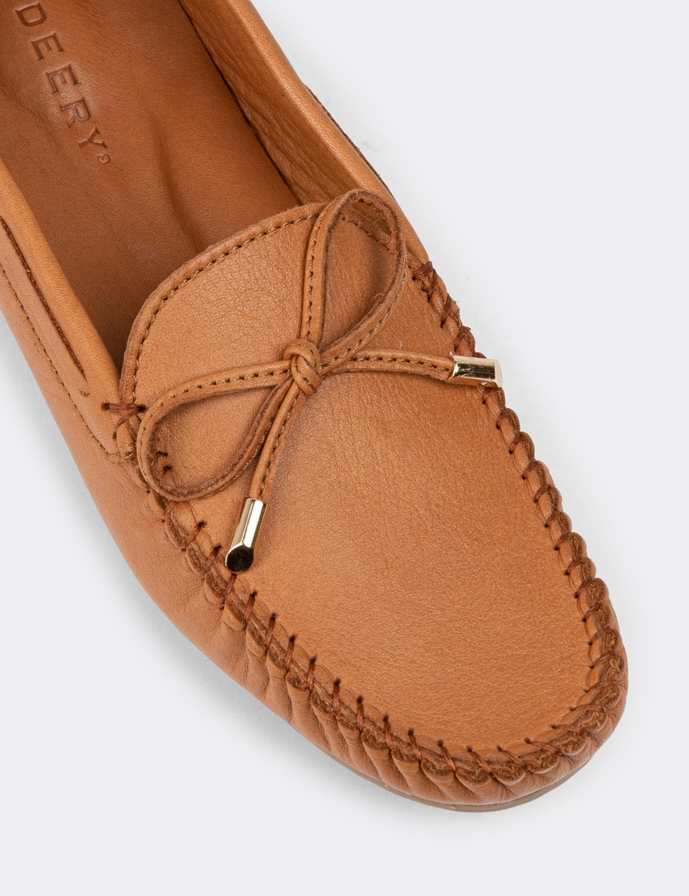 Tan Leather Loafers - SW101ZTBAC01