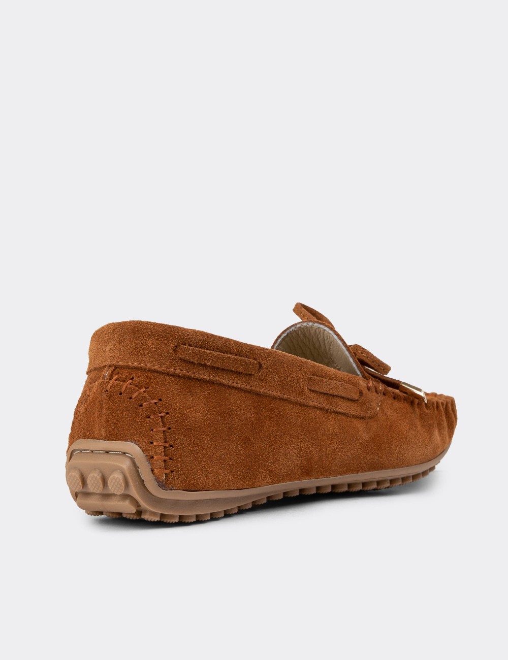 Tan Suede Leather Loafers - SW101ZTBAC03