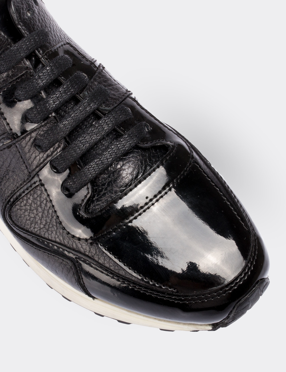 Black Patent Leather Sneakers - 01522ZSYHT02