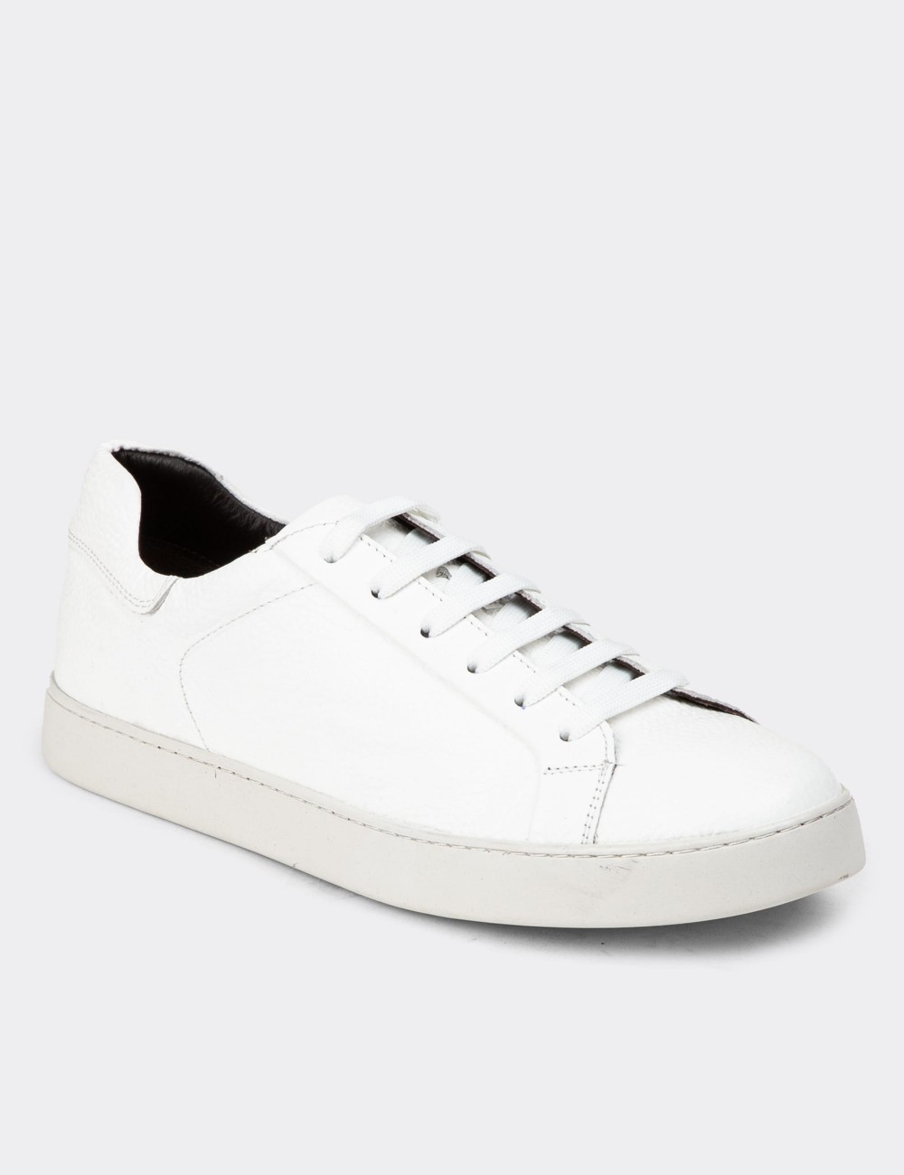 White Leather Sneakers - 01955MBYZC01