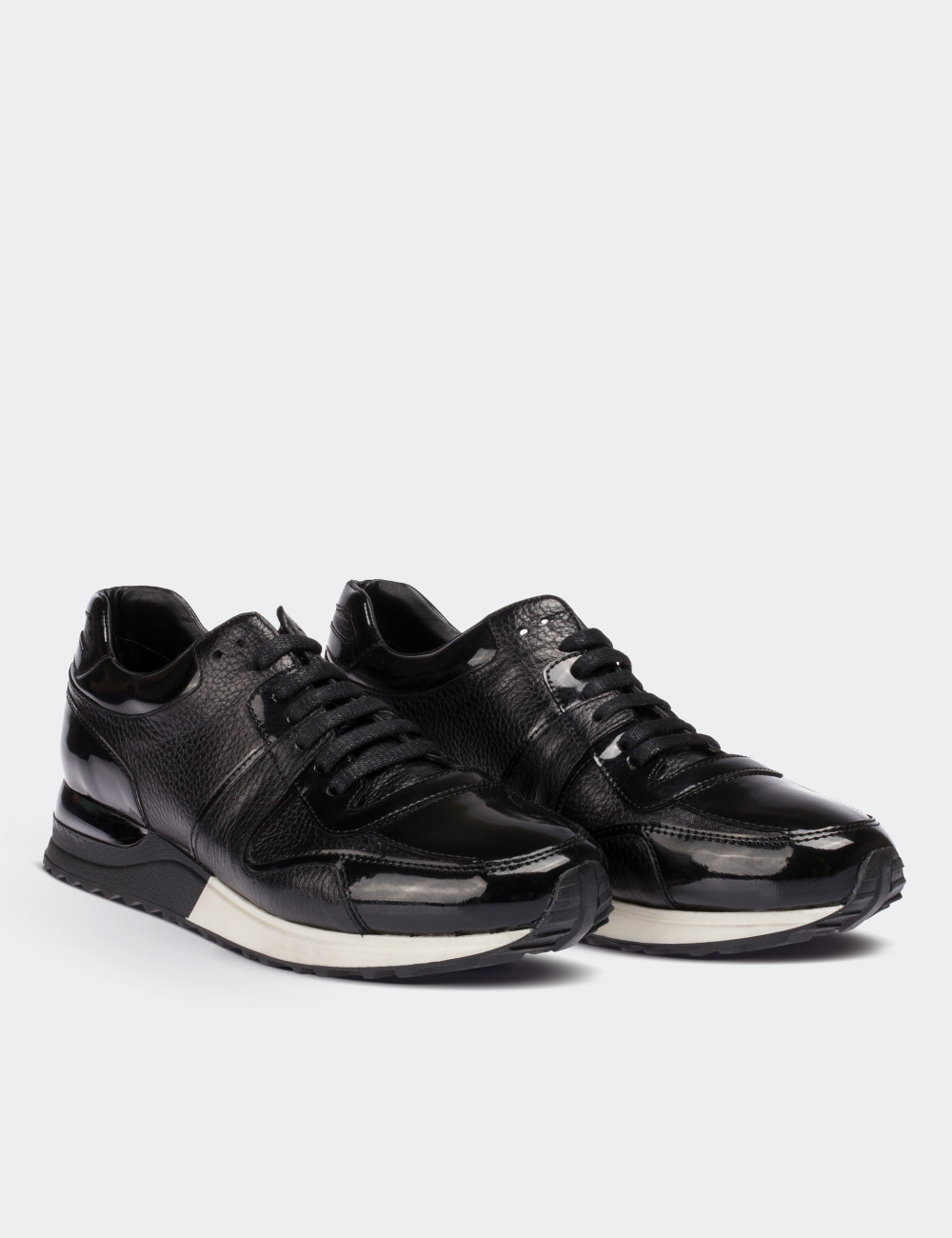 Black Patent Leather Sneakers - 01522ZSYHT02
