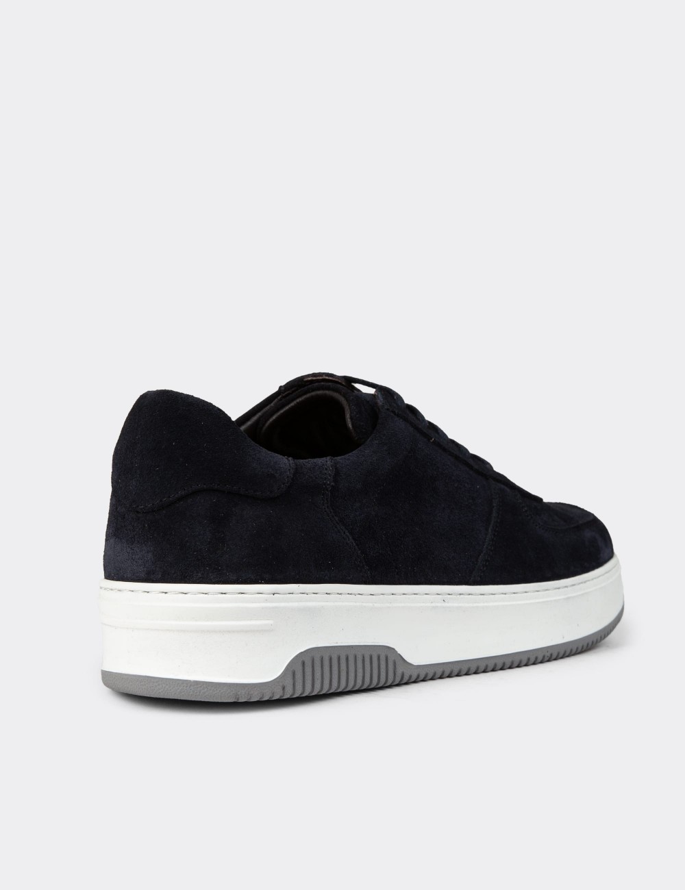 Blue Suede Leather Sneakers - 01965MMVIE04