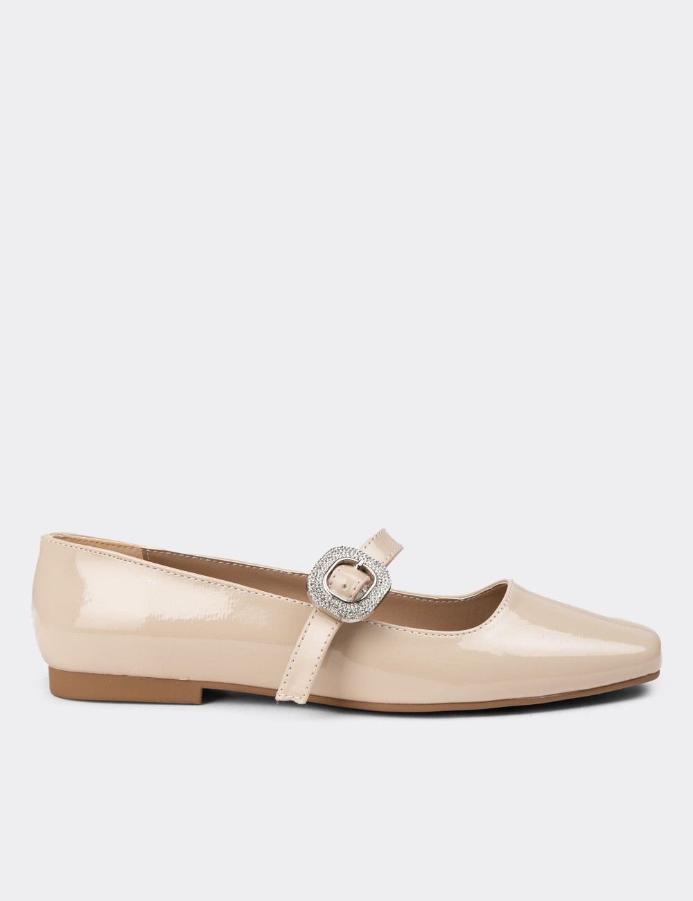 Beige Patent Loafers - K1304ZBEJC01