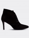 Black Suede Calfskin Boots