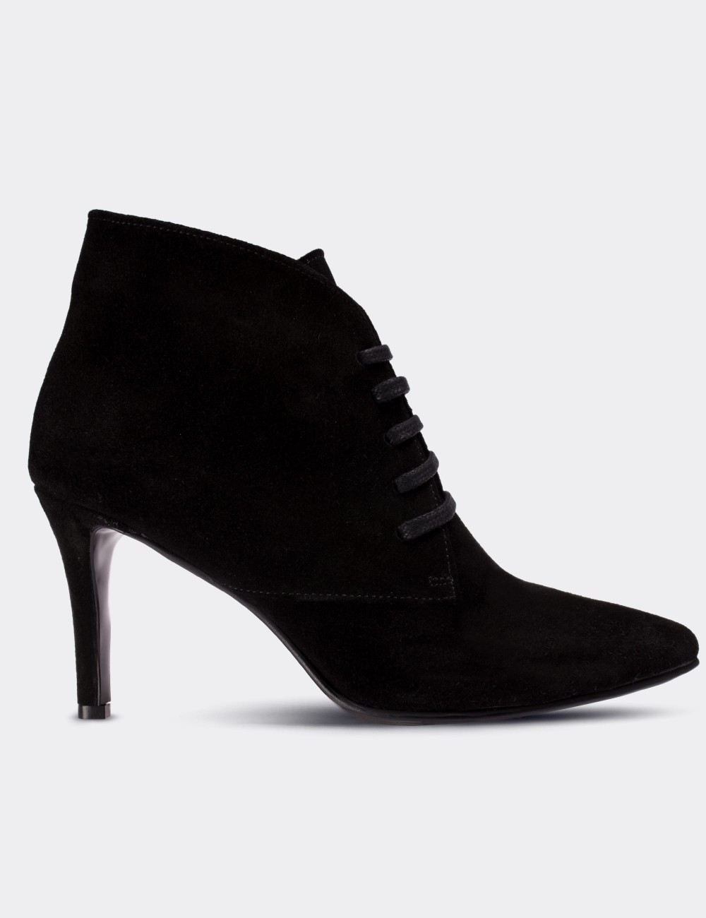 Black Suede Calfskin Boots - 02038ZSYHN01