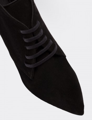 Black Suede Calfskin Boots