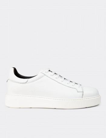 White Leather Sneakers - 01954MBYZE03