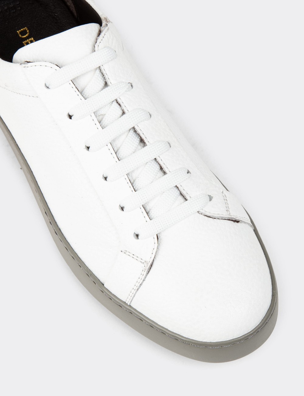 White Leather Sneakers - 01955MBYZC03