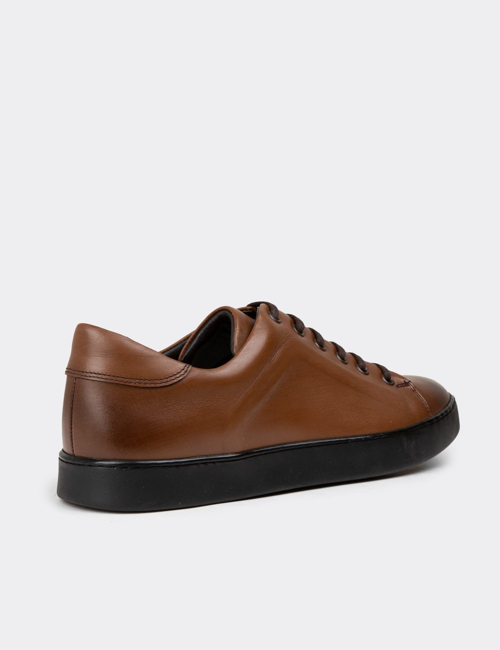 Tan Leather Sneakers - 01956MTBAC01