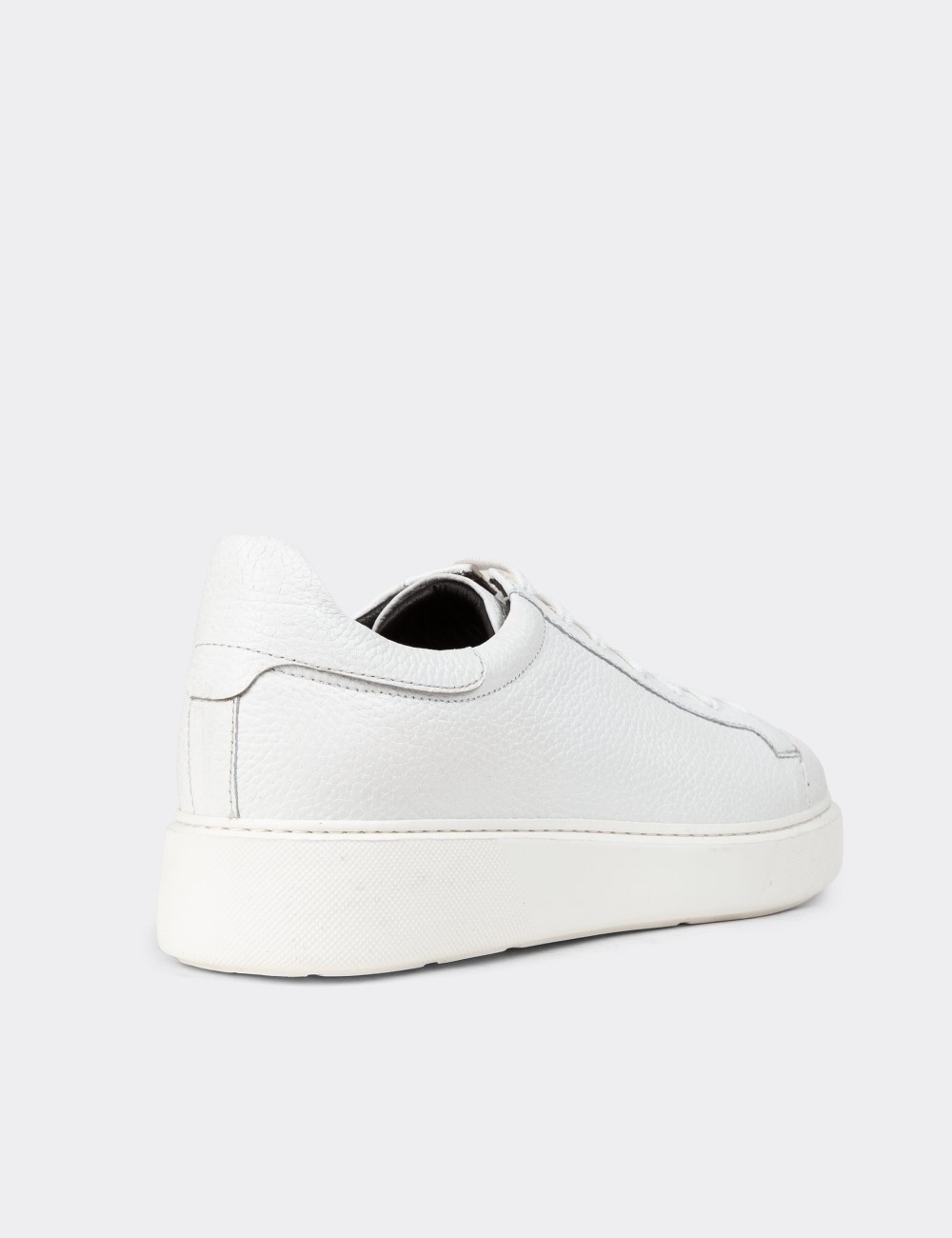 White Leather Sneakers - 01954MBYZE03