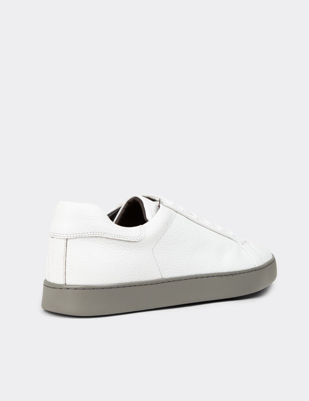 White Leather Sneakers - 01955MBYZC03