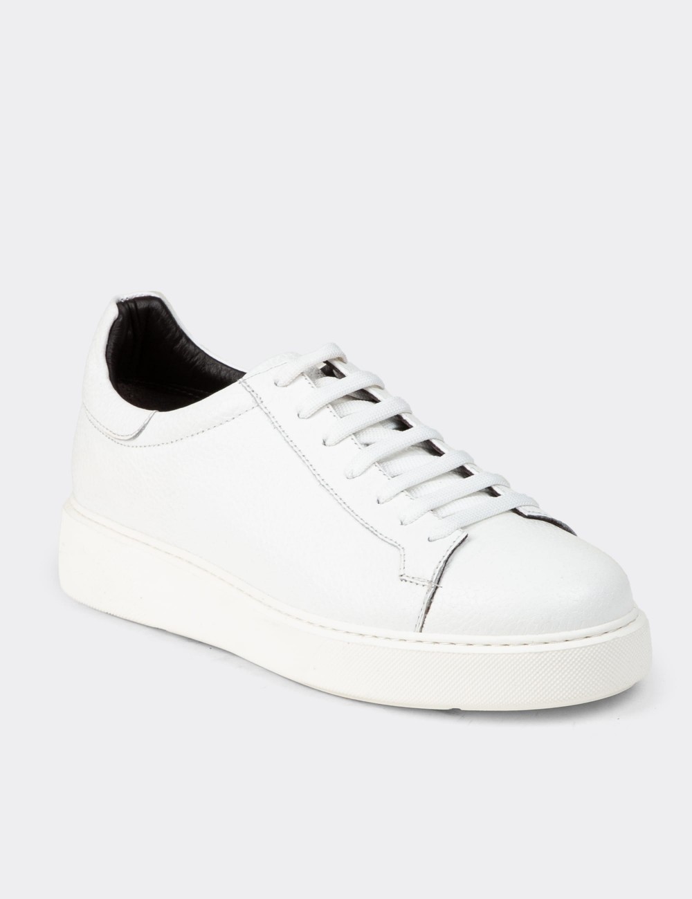 White Leather Sneakers - 01954MBYZE03