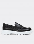 Black Leather Loafers