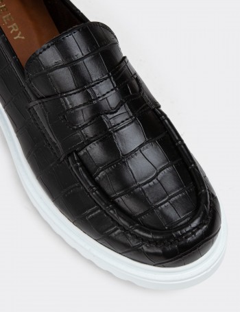 Black Leather Loafers